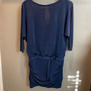 White House Black Market Navy Blue Blouson Mini Dress